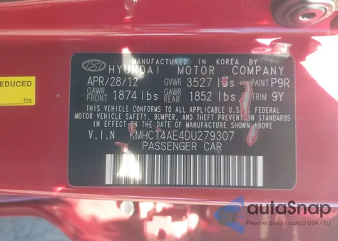 KMHCT4AE4DU279307